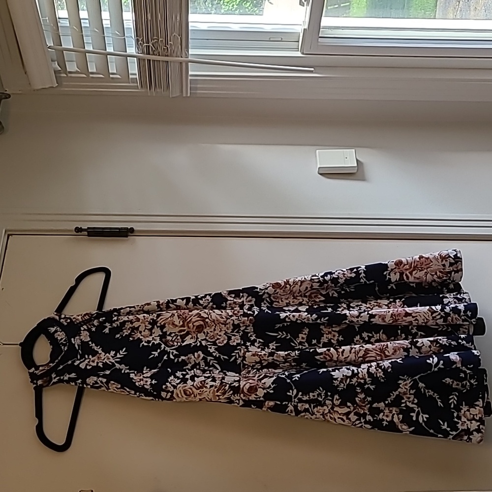 Navy floral dress